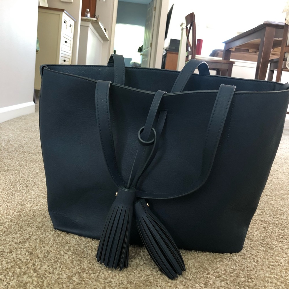 Merona Bag in Bag Tote Navy NWT
